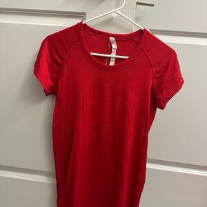 lululemon Red Short Sleeve swiftly tech